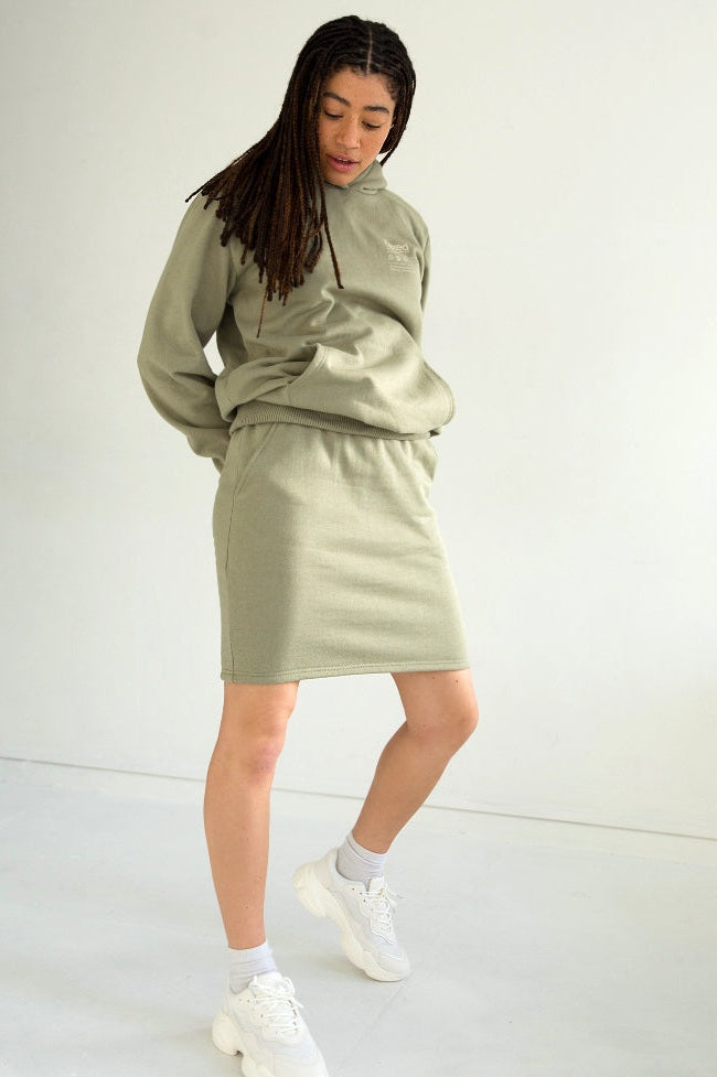 DRAWSTRING SWEAT SKIRT